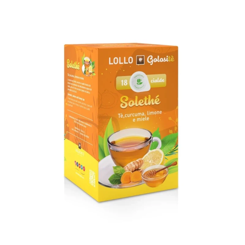 чай Lollo Solethé куркума, лимон и мед хартиена доза 18бр