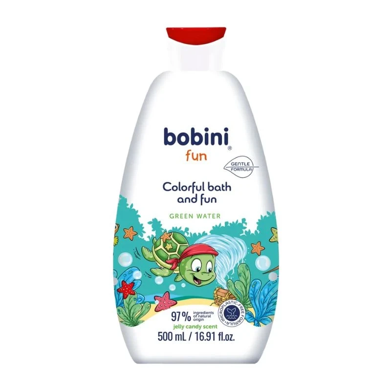 вода за вана Bobini kids зелена с хранителни бои 500мл