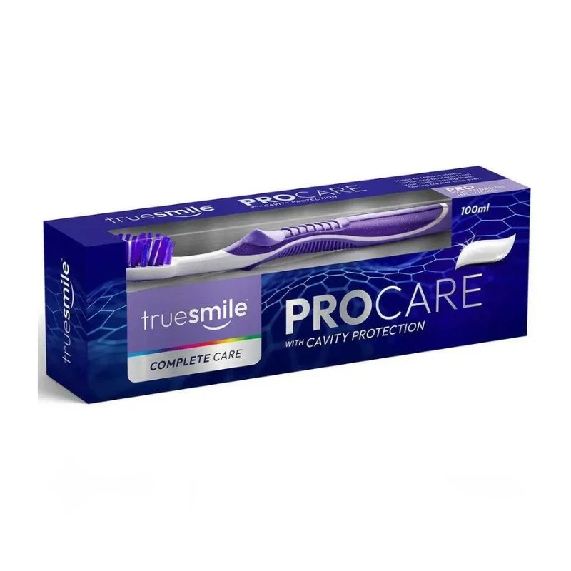 паста за зъби TrueSmile PROcare cavity protection за цялостна защита от кариес + четка 100мл