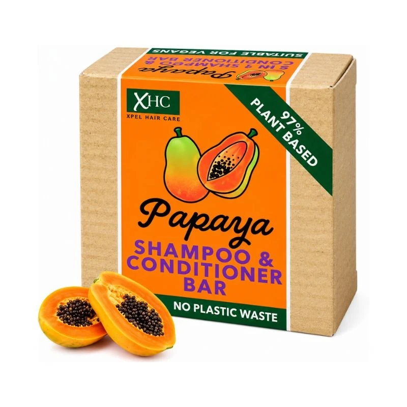 сапун XHC 2in1 Papaya шампоан и балсам папая 97% раст.основа 60гр