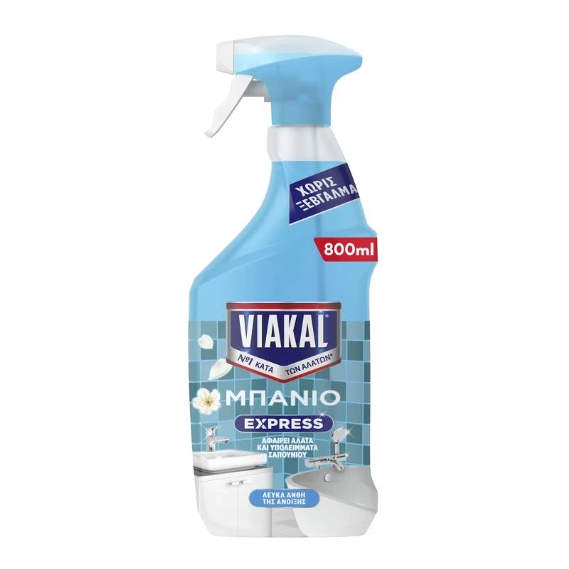 препарат варовик Viakal Mпanio express White Flowers бели пролетни цветя без изплакване 800мл