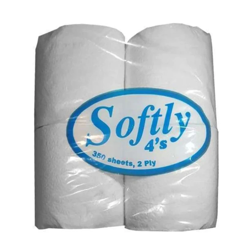 тоалетна хартия Softly 3 пластова 750гр 4 рула