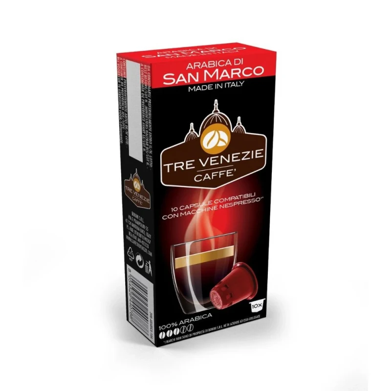 кафе Tre Venezia San Marco - 100пр Arabica за nespresso 10бр