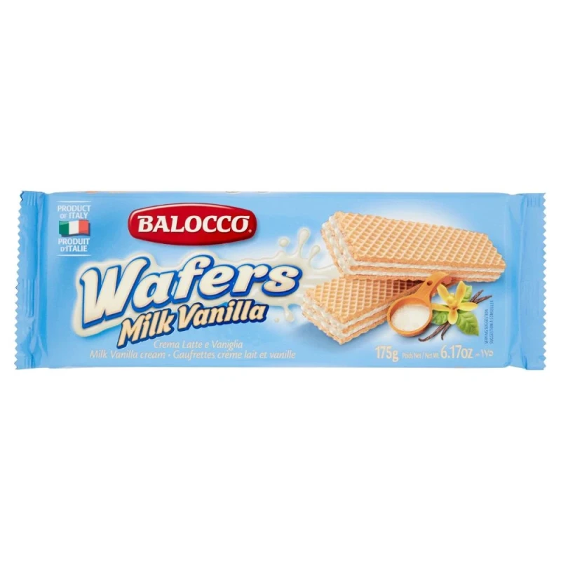 вафли мини Balocco Late e vaniglia 175гр 20бр