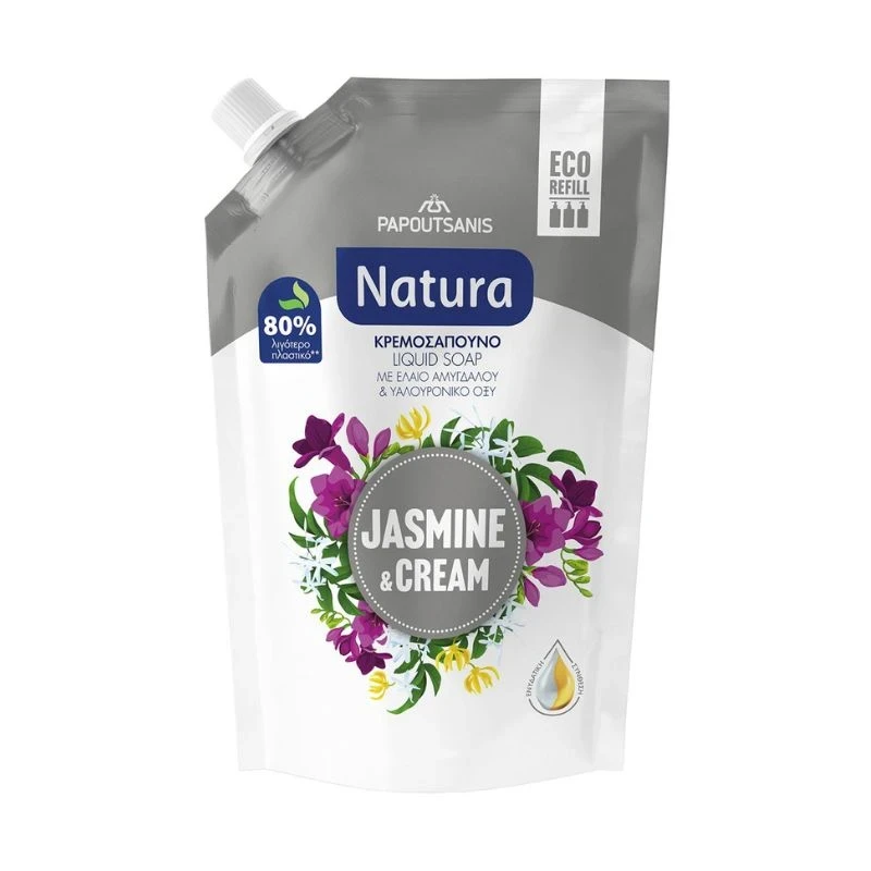 течен сапун Natura Jasmine and Cream жасмин и крем 500мл пълнител