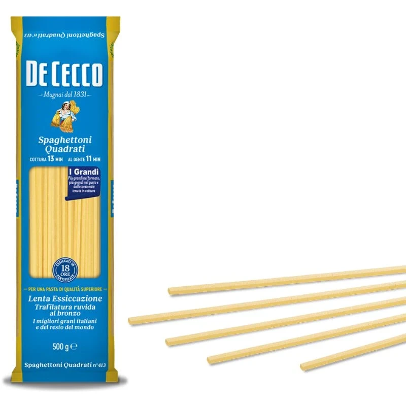паста De Cecco Spaghettoni Quadrati n°413 квадратни спагети 500гр