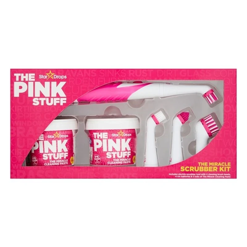 комплект Pink Scrubber Kit кит за почистване на батерии с 4бр четки + 2бр паста Pink 500гр
