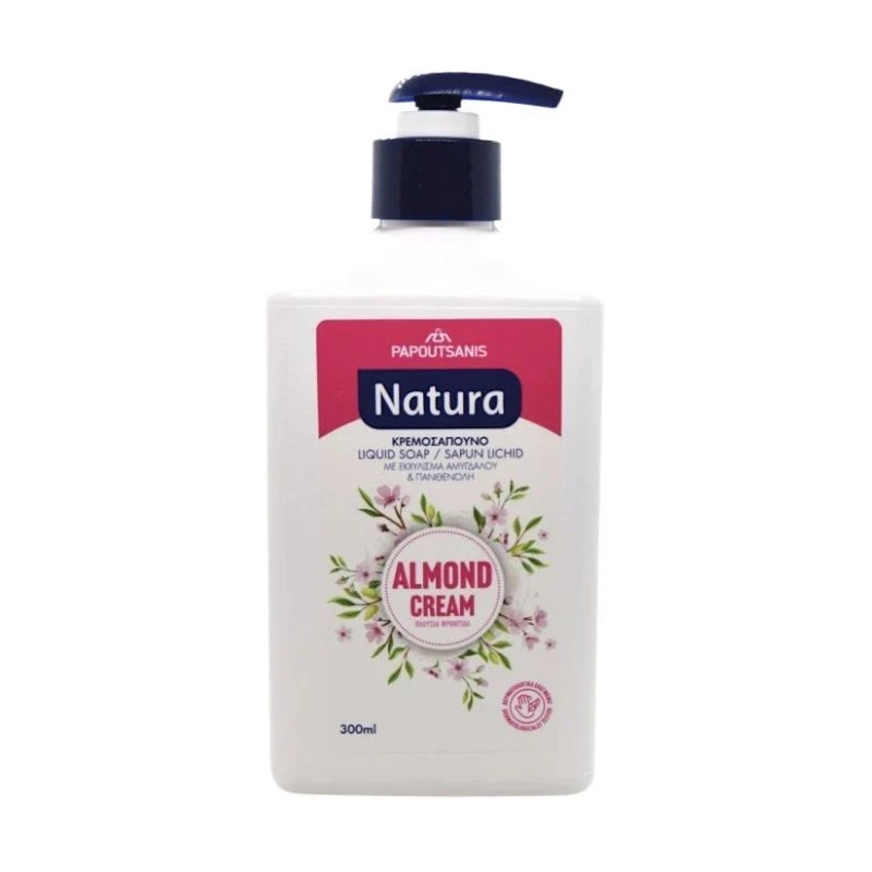 течен сапун Natura Almond cream бадемов крем 300мл помпа