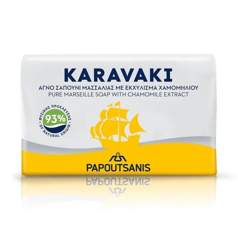 сапун Karavaki pure Marseille Chamomile чист марсилски сапун с лайка 98пр ест.произход 125гр