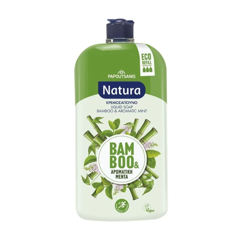 течен сапун Natura Bamboo and SpearMint бамбук и лмента 900мл пълнител
