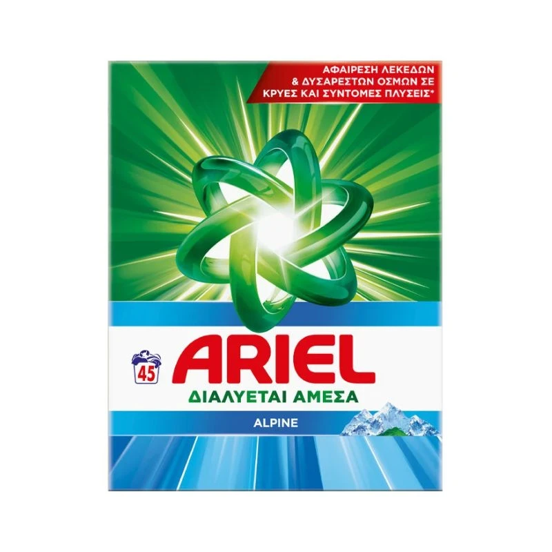сух прах Ariel Alpine за бяло 45пр 2.925кг