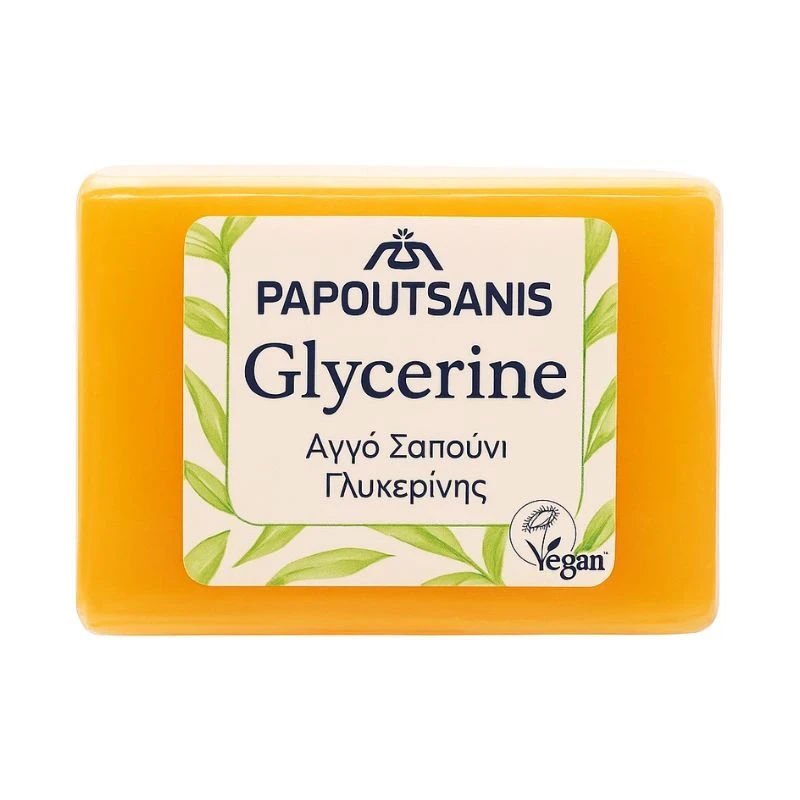 сапун Papoutsanis Glycerine green Vegan чист глицеринов сапун с тонизиращ аромат на алое 125гр