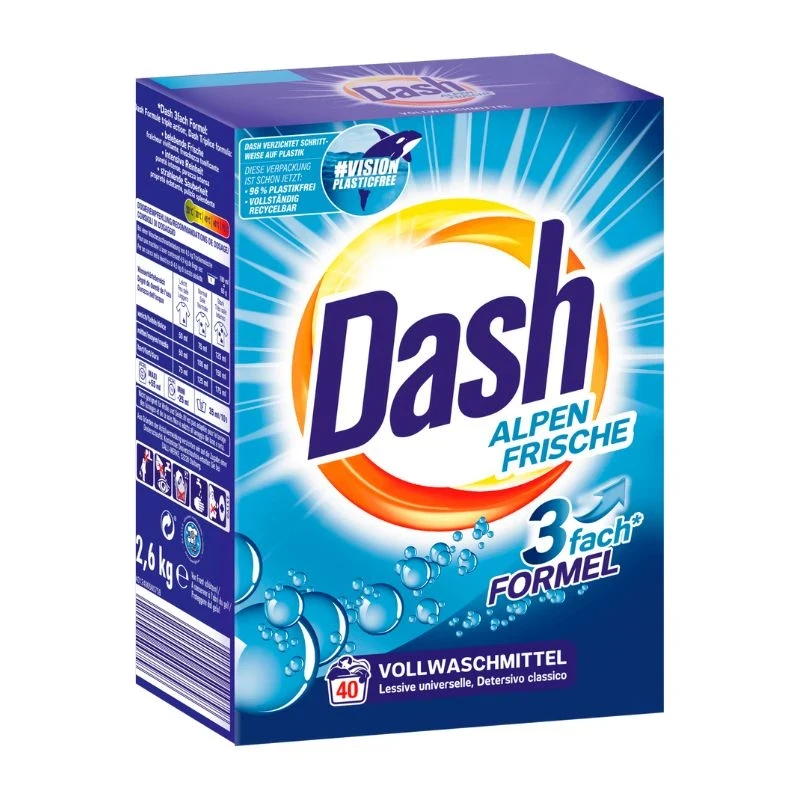 сух прах Dash Alpen Frische универсал 40пр 2.6кг