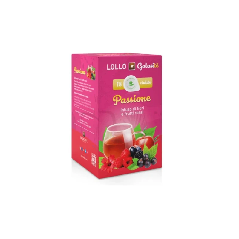 чай Lollo Passione Frutti Rossi червени горски плодове хартиена доза 18бр