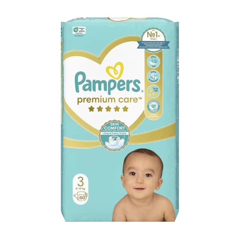 памперс Pampers Premium Care 3 6-10кг 60бр