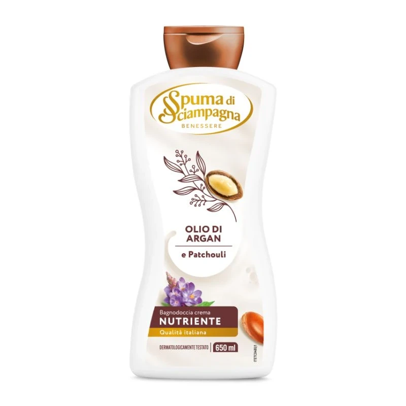 душ гел крем Spuma di Sciampagna Argan e Patchouli 650мл
