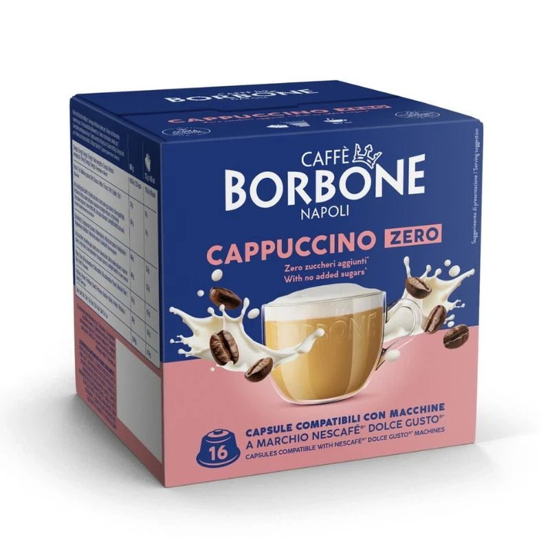 кафе Borbone Cappuccino ZERO капучино без захар за Dolce Gusto 16бр
