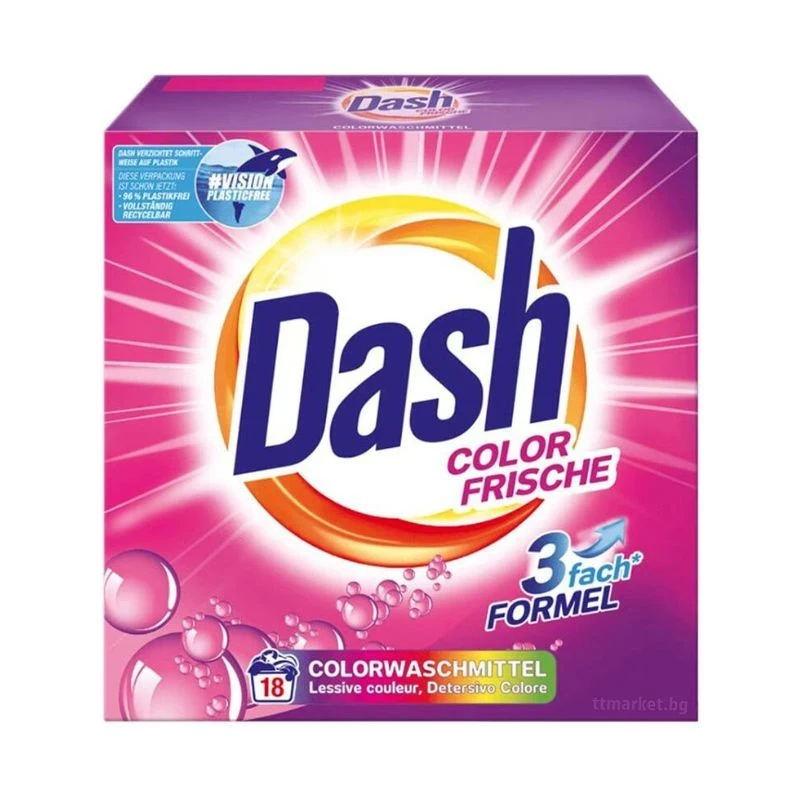 сух прах Dash Color Frische цветно 18пр 1.17кг