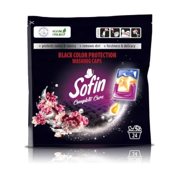 Снимка на капсули Sofin Black Protection за черни дрехи 24бр