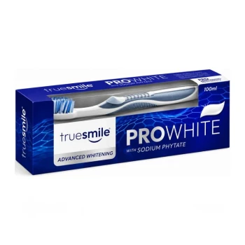 Снимка на паста за зъби TrueSmile PROwhite усъвършенствано избелване с натриев фитат + четка 100мл