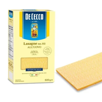 Снимка на паста De Cecco Lasagne n112 кори за лазаня с яйца 500гр