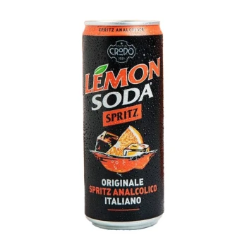Снимка на напитка газирана Crodo LemonSoda Spritz без алкохол с вкус Aperol Spriz 330мл