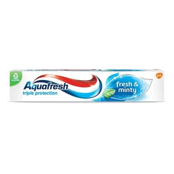 Снимка на паста за зъби Aquafresh Fresh and Minty 3in1 protection 24h свеж и ментов 125мл