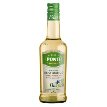 Снимка на оцет Ponti aceto di Vino Bianco BIO 100пр Italiano бял винен оцет 500мл