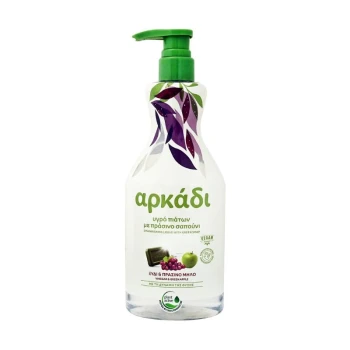 Снимка на препарат съдове Arkadi Green soap, Vinegar and Apple с зелен с-н, оцет и ябълка 550мл помпа