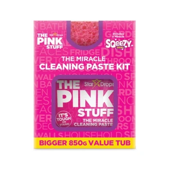 Снимка на паста почистваща Pink Stuff + Sqeezy Dual универсална за всички повърхности за варовик/мазнини/мръсотия 850гр