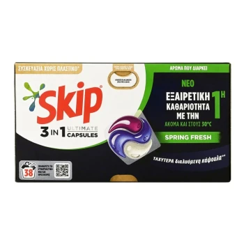 Снимка на капсули Skip 3in1 Spring Fresh 38пр универсал пролетна свежест