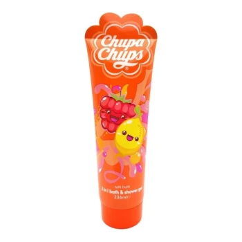 Снимка на душ гел Chupa Chups 2in1 Tuti Frutti шампоан, гел за вана и душ тути фрути 236мл