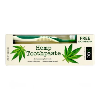 Снимка на паста за зъби XOC Xpel Hemp oil с конопено м-ло свеж дъх + четка 100мл