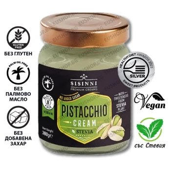 Снимка на крем Sisinni Pistacchio пистачио 25 процента шам фъстък 380гр
