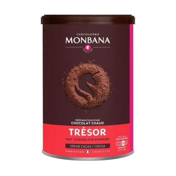 Снимка на шоколадова напитка Monbana Tresos 33% какао кремообразна текстура 1кг