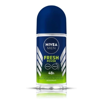 Снимка на рол-он дезодорант Nivea men Fresh Power 48h целодневен контрол на телесната миризма 50мл