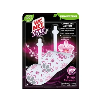 Снимка на тоалетно блокче Wc Net Pink Harmony хигиенизиращи 300 изплаквания 2бр x36,5 гр