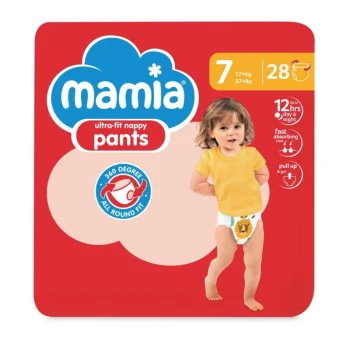 Снимка на памперс-гащи Mamia 7 Ultra-fit 17+ кг 28бр