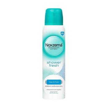 Снимка на део спрей дезодорант Noxzema Shower fresh 48h свеж душ усещане за подмладяване 150мл