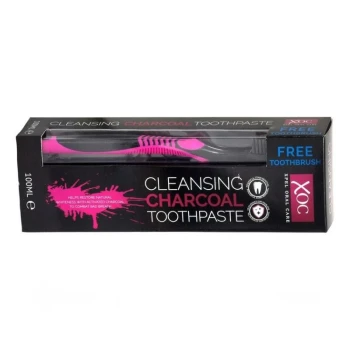 Снимка на паста за зъби XOC Xpel Cleansing Charcoal с активен въглен за избелване + четка 100мл