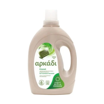 Снимка на течен прах Arkadi Classic с зелен сапун активни расти.съставки/ензими от ест.произход 32пр 1.45л