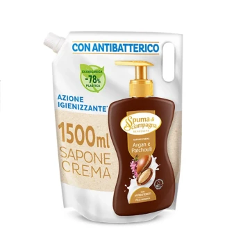 Снимка на течен сапун крем Spuma di Sciampagna Argan e Patchouli подхранващ 1.3л