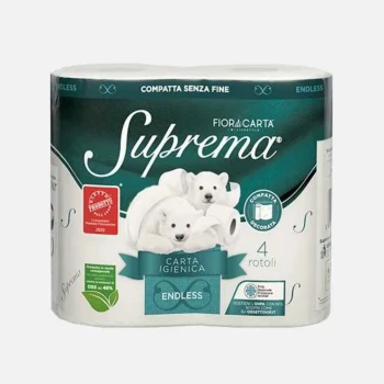 Снимка на хартия тоалетна SUPREMA ENDLESS 4рол. 2пл. 500л. ароматизирана