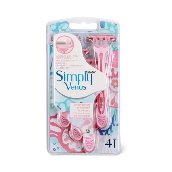 Снимка на самобръсначка Gillette Venus Simply Smooth 3 глава с 3 ножчета дамска 4бр самобръсначки
