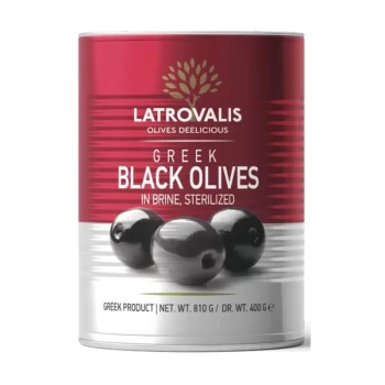 Снимка на м-ни Latrovalis Black confit размер 101/110 Mammouth черни стерилизирани 400гр отцедено