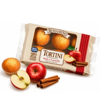 Снимка на кекс тортини Beniamino Mella e Cannela с ябълка и канела 250гр 6бр