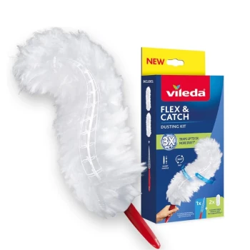 Снимка на прахоуловител Vileda Flex and Catch къса дръжка 360 градуса + 2бр прахоуловител
