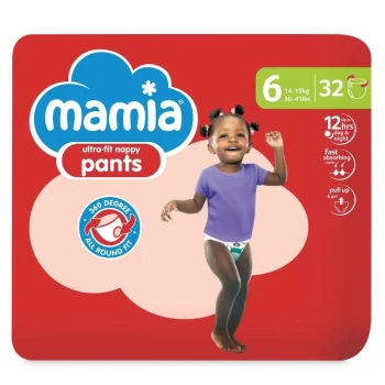 Снимка на памперс-гащи Mamia 6 Ultra-fit 14-19кг 32бр