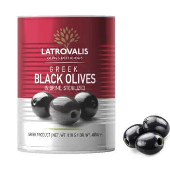 Снимка на м-ни Latrovalis Black confit pited размер 101/110 mammouth черни без костилка стерилизирани 360гр отцедено