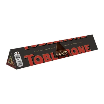 Снимка на шоколад Toblerone Dark Chocolate черен с мед и бадемова нуга 100гр GR